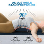 Back Stretcher for Lower Back Pain Relief, 4 Level Adjustable Lumbar Cracker Board Massager, Stretching Device for Scoliosis, Sciatica